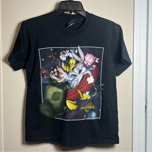 Vintage Space Jam Warner Bros. 1996 Movie Promo Youth Medium T-shirt